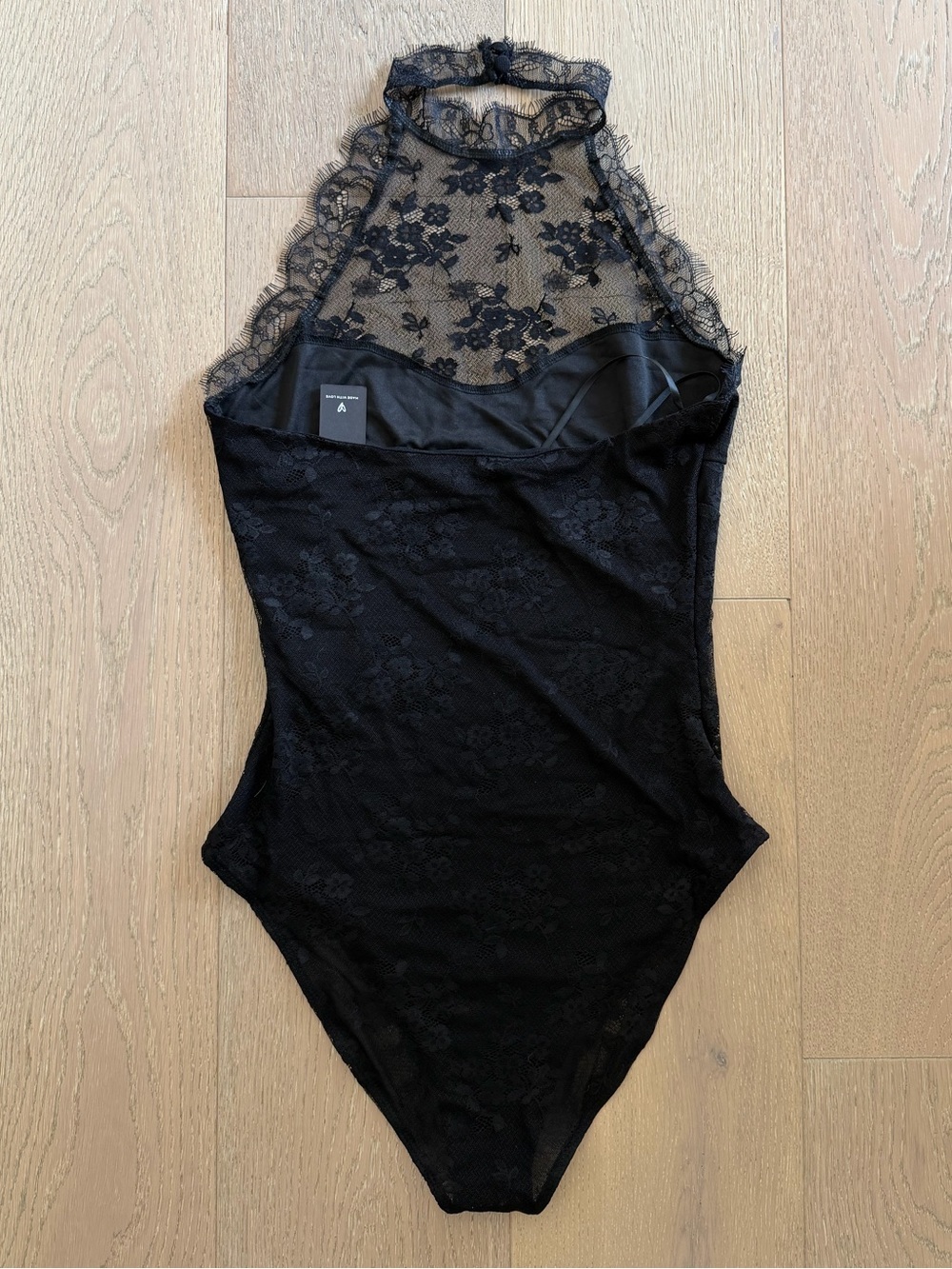 Lulus Cambrie Black Lace Halter Bodysuit - Picture 6 of 12